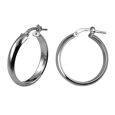 Sterling Silver Italian Hoop Earrings