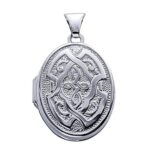 Sterling Silver Celtic Oval Locket