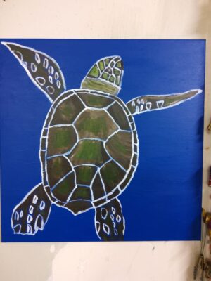 Sea Turtle Acrylic Painting