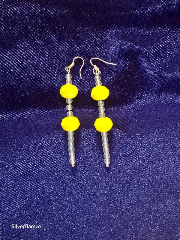 Blue and Yellow Glass Bead Necklace