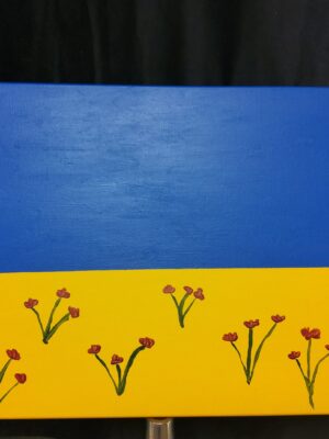 Flowers on a Sand Dune acrylic painting