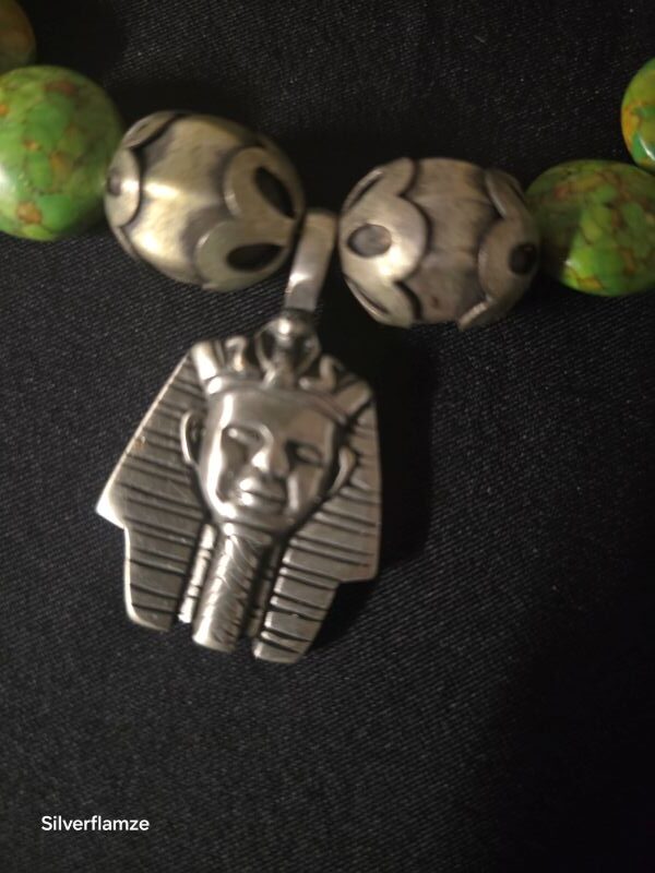Sea Sediment Pewter Tutankhamun Necklace Set
