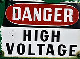 Warning high voltage