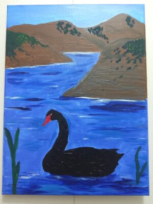 Black Swan Acrylic painting