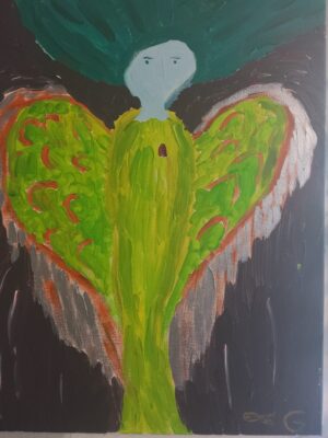 Celtic Angel Acrylic Painting