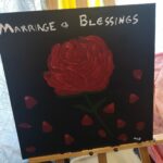 Marriage and Blessing Red Rose Painting