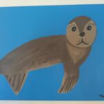 Husbands Seal Acrylic Painting