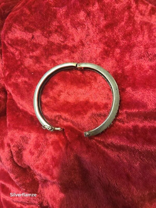 Multi Gemstone Sterling Silver Tennis Bangle
