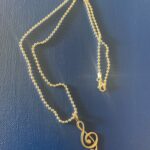 Sterling Silver Vintage Music Note and Italian Ball Chain