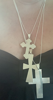 Silverflamze Sterling Silver 3 Crosses