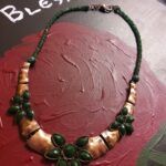 Antique Jewelled Copper Collar Necklace