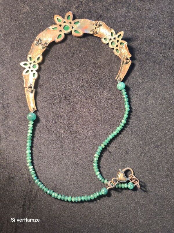 Green Aventurine Vintage Copper Necklace - Image 9