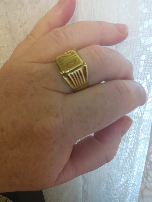 Antique Brass Handmade Signet Ring