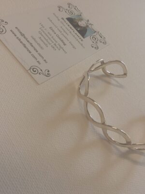 Sterling Silver Solid Wave Cuff Bangle