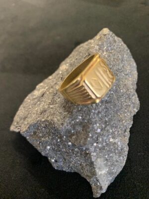 Antique Brass Handmade Signet  Ring