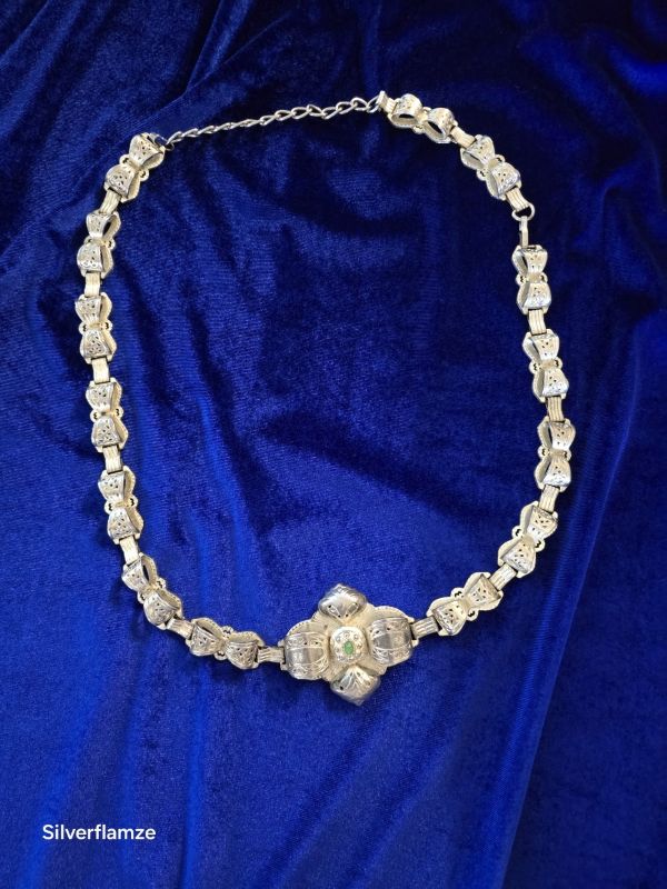 Antique Spanish White Metal Belt