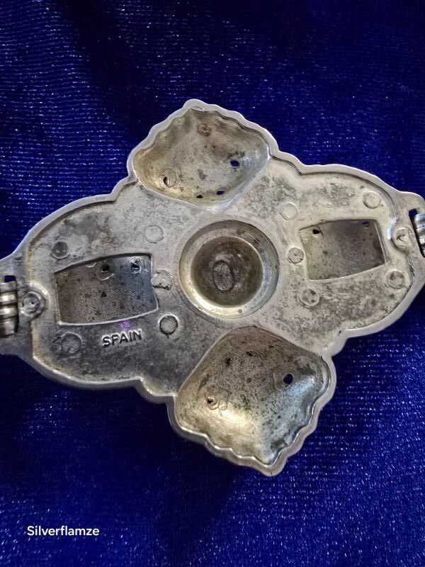 Antique Spanish White Metal Belt - Image 5