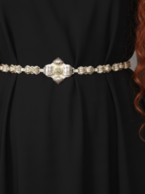 White Metal Spanish Belt