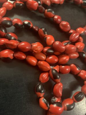 Red Bean Beaded vintage Necklace