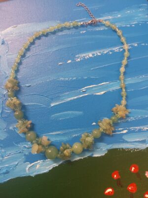 Aventurine Crystal Beaded Vintage Necklace