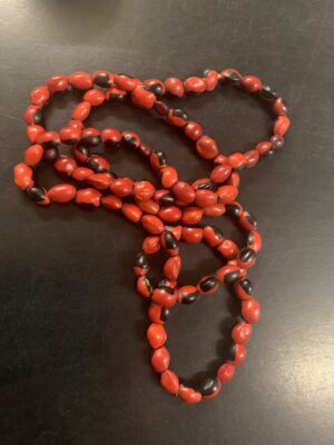 Red Bean Beaded vintage Necklace