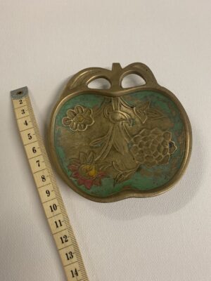 Enamel Brass Vintage  Trinkets Dish