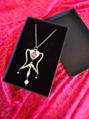 Sterling Silver Heart Wings Pendant Necklace