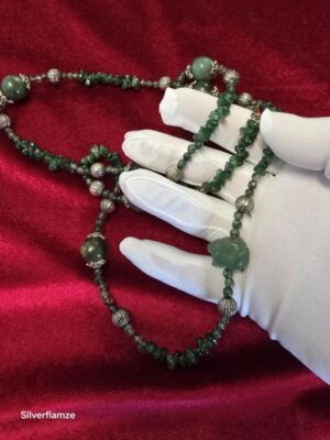 Aventurine Crystal Beaded Pig Necklace
