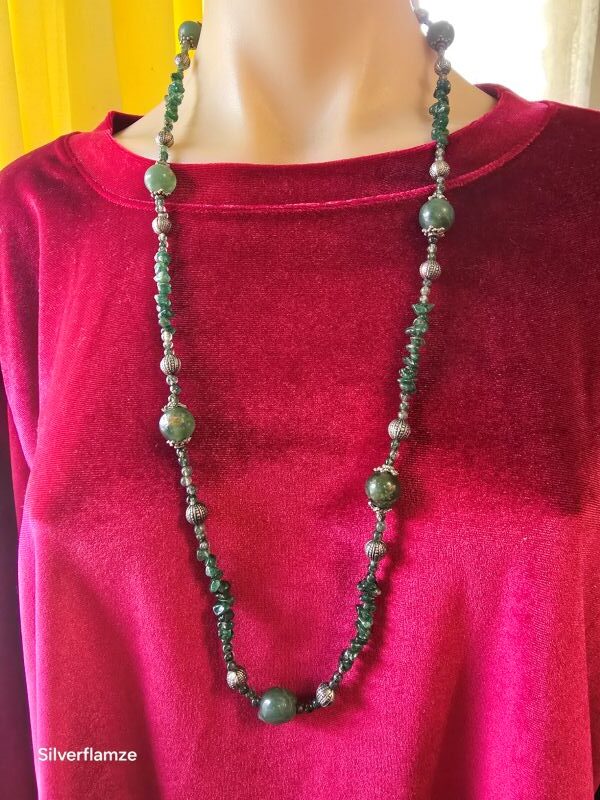 Aventurine Crystal Beaded Pig Necklace
