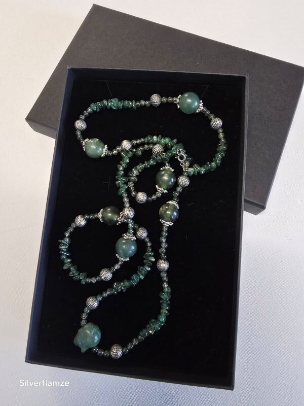 Aventurine Crystal Beaded Pig Necklace