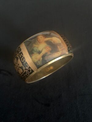 Brass Queen Elizabeth 1 Antique Bangle