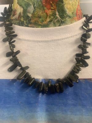 Green tiger Eye Gemstone Beaded Necklace