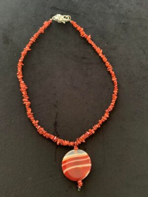 Jasper Chips and Agate Necklace