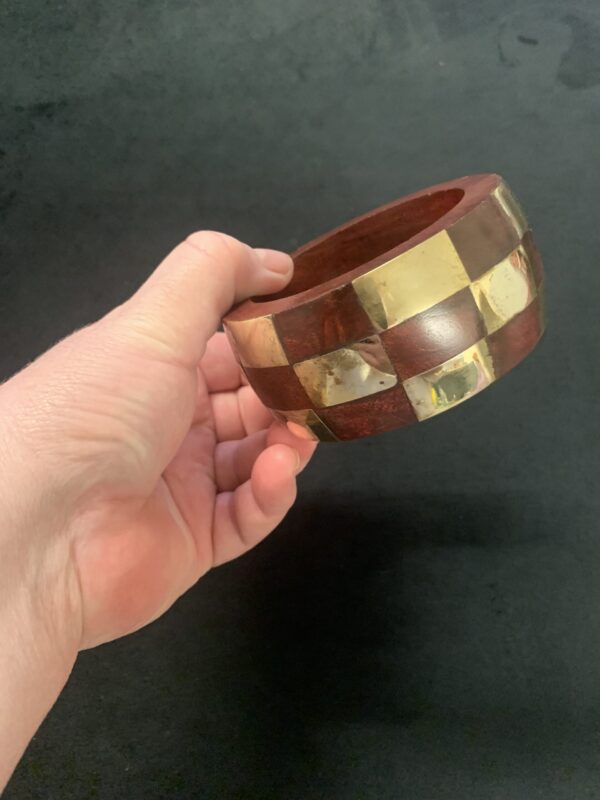 Antique wooden brass bangle