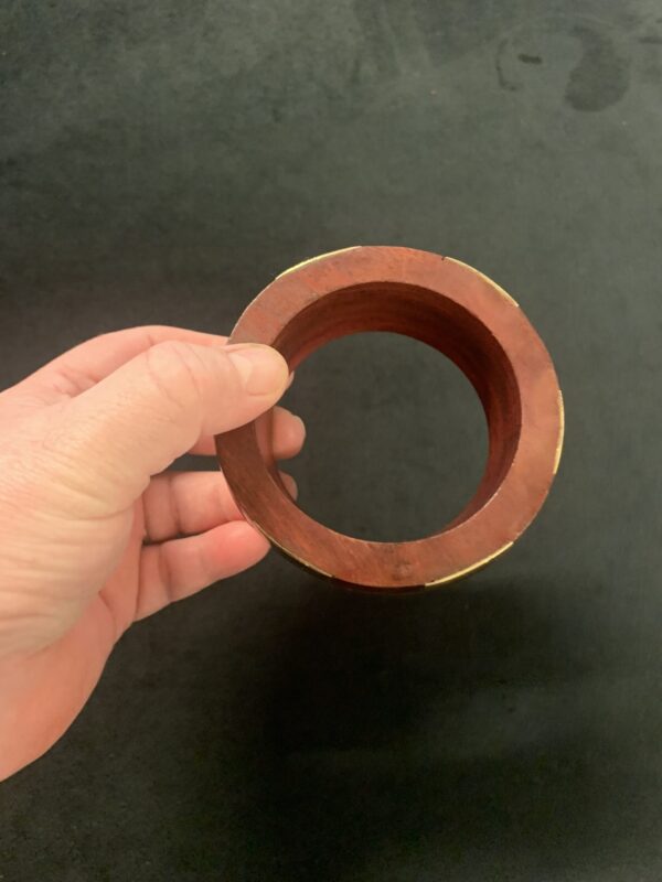 Antique Walnut wooden Brass Bangle