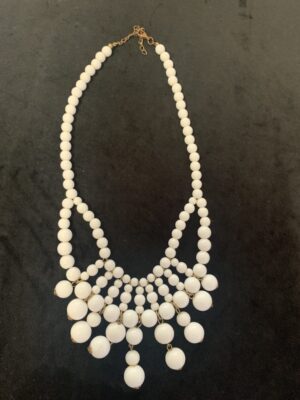 White Plastic Vintage Necklace