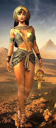 Egyptian wearing jewelry