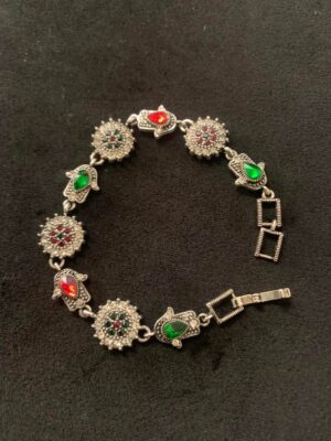 Khmisa Multi Crystal Rhinestone Costume Bracelet