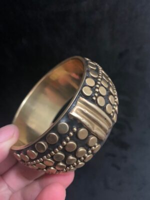 Brass Studded Vintage Bangle