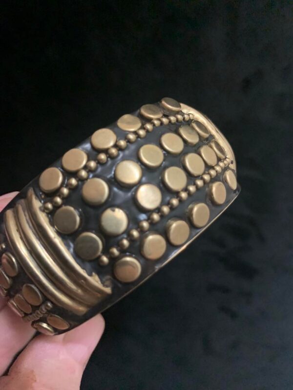 Brass Studded Vintage Bangle