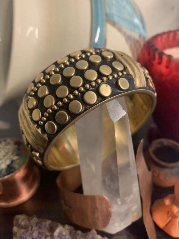 Brass Studded Vintage Bangle