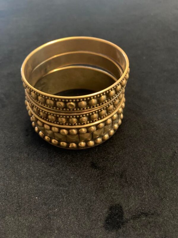 Brass-Vintage-Studded-Bangle-Set-of-3