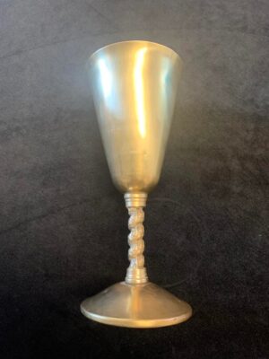 Brass Vintage Twisted Stem Goblet