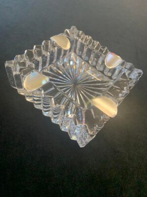 Crystal and Silver 83.5% Silver Ash Tray