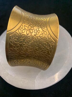 Engraved Vintage Brass Cuff Bangle