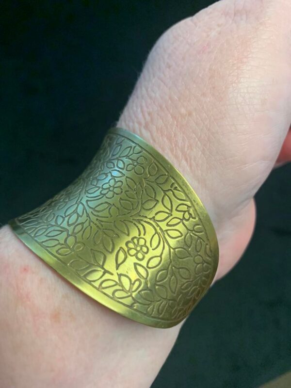 Engraved-Brass-Vintage-Cuff-Bangle