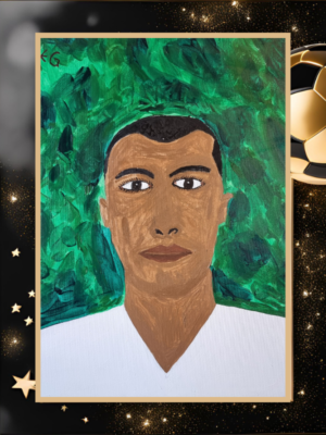 The Soccer Star Acrylic Painting