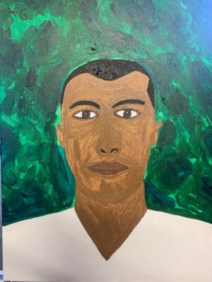 The Soccer Star Acrylic Painting