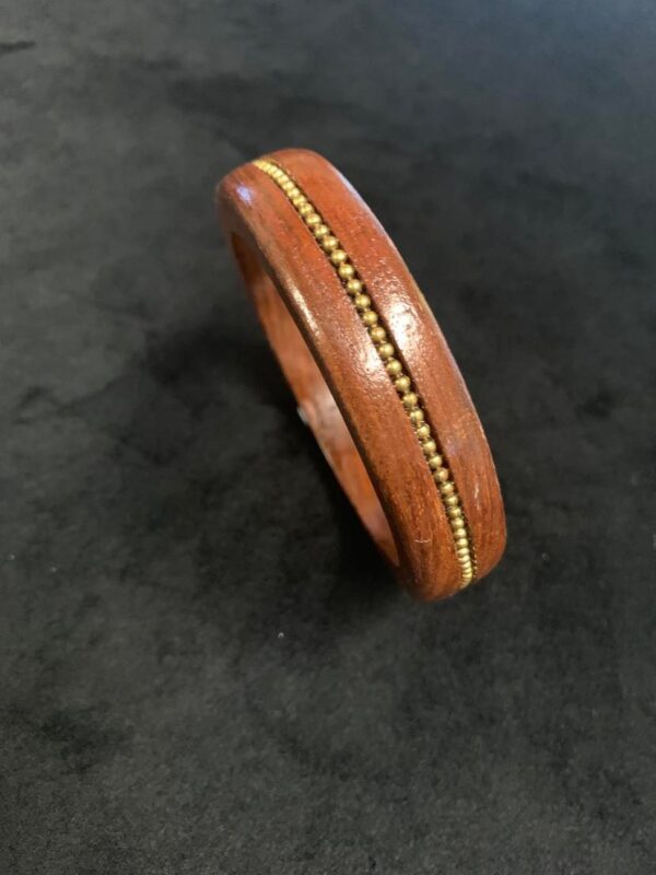 Wooden-Bangle-carved-with-Brass-Chain