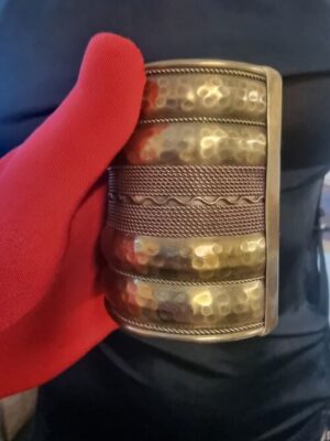Brass Vintage Wide Cuff Bangle